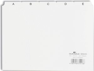 DURABLE Indexové karty A-Z bílé