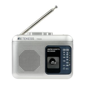 Retekess TR606 Walkman-Kassettenrekorder，Tragbarer Kassettenspieler, FM-AM-Radio, , 3,5 mm Kopfhöreranschluss, spielt alte Kassetten ab (Silber)