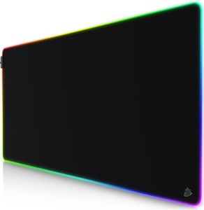 Titanwolf XXXL RGB Gaming Mauspad – 1200 x 600 mm - Mousepad - LED Multi Color - 7 LED Farben Plus 4 Effektmodi - für Präzision und Geschwindigkeit - Gummierte Unterseite
