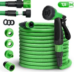tillvex® Flexibler Gartenschlauch 7,5m Wasserschlauch dehnbarer Flexischlauch Wonder tillvex® Flexibler Gartenschlauch 7,5m Wasserschlauch dehnbarer Flexischlauch Wonder