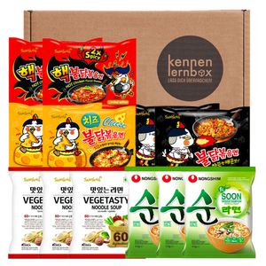 Poznejte Ramen Box | Korean Ramen 12x MIX | Hot Chicken Ramen a Veggie 12x Mix podle chuti