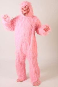 Gorillakostüm pinkes Kostüm Gorilla Tierkostüm Tier pink Affenkostüm King pinker Affe Affen Gorillas Kong Gr. M - L, Größe:M