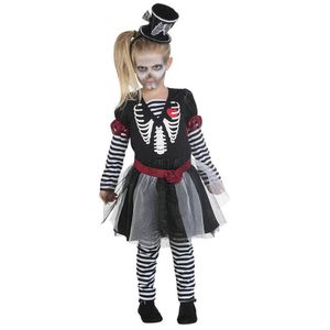 Kostüm Skelett, Mädchen Halloween Kleidchen
