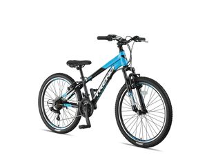 Altec Trend | 24 Zoll Mountainbike | 21Gänge | Federgabel | Schwarz Blau | Jungen| Mädchen |Unisex