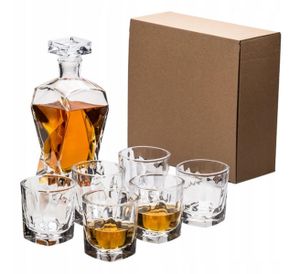 7 Tlg Whisky Karaffe mit Gravur & Gläser Set Gläserset Trinkgläser Trink-Glas
