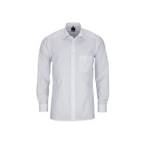 Olymp Modern Fit Hemd Langarm Uni Popeline Weiß 0300/64/00, Größe: 47