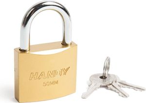 HANDY - Vorhängeschloss 48MM - Schließ-⌀ 7,5MM - mit 3 Schlüsseln - Kofferschloss