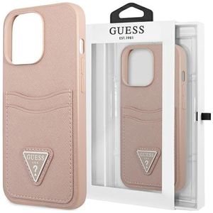 Guess Hardcase Saffiano Triangle Logo pink rosè für iPhone 13 Pro Max 6,7"