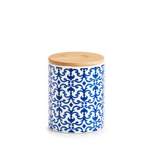 Zeller 19818 Vorratsdose Marokko, 600 ml, Keramik, blau/weiß, ca. Ø 9,5 x 12,2 cm