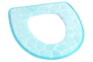 WC-Sitzpolster Memory Foam blau