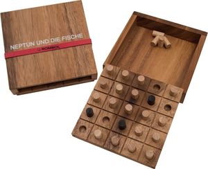 Neptun und die Fische, (Frank Rehm, Deutschland, 2016), Gesellschaftsspiel für 2 Personen, Familienspiel, Brettspiel aus Holz