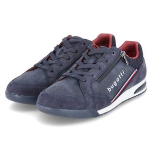 Bugatti Herren Low Sneaker Blau Textil-Synthetik-Mix Größe: 43