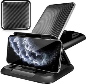 Univerzální silikonový držák mobilního telefonu do auta z ABS, držák na palubní desku, držák smartphonu do auta s karbonovým designem - PHONEBASE