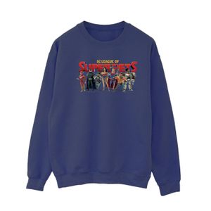 DC Comics - "DC Comics DC League Of Super-Pets Group Logo" Sweatshirt für Damen BI16424 (L) (Marineblau)