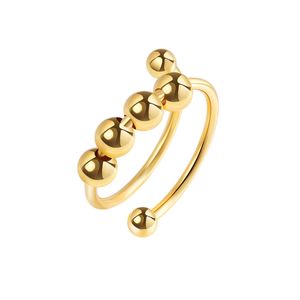 INF Anti-Stress-Ring verstellbar Kupfer silberfarben Gold