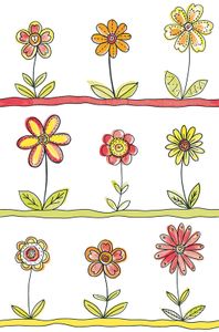 A.S. Création selbstklebendes Panel "pop.up Panel", bunt, orange, weiss, 2,50 m x 0,35 m, 942322, 94232-2