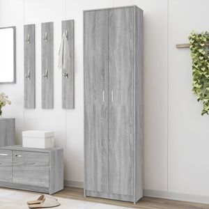 vidaXL Garderobenschrank Grau Sonoma 55x25x189 cm Holzwerkstoff - Kleiderschrank - Kleiderschränke - Schrank - Lagerschrank