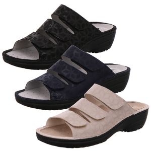 Rohde 5772 Cremona Damen Schuhe Pantoletten Clogs Leder, Größe:42 EU, Farbe:Blau