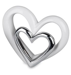 Moderne Tischdeko Herzform zum stellen Aufsteller 19 cm Herz Heart Dekoration Liebe