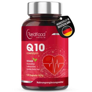 Redfood - Coenzym Q10 100 mg hochdosiert, 240 vegane Kapseln