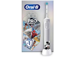 Oral-B Vitality Pro 103 Kids Disney 100 Jahre Special Edition, Elektrische Zahnbürste (grau/weiß)