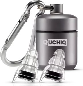 QuchiQ™ - Gehörschutz Ohrstöpsel für Party, Musik, Festivals, Disco, flugzeug, arbeit, Dämpfen Lärm & erhalten hohe Klangqualität, mit Alubehälter