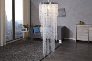 Casa Padrino Hängeleuchte Bling Bling 150 x 55 cm - Leuchte Lampe - Lange Deckenleuchte