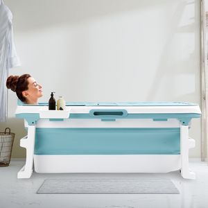 SWANEW 132cm Faltbare Badewanne Erwachsene Ideal für kleine Badezimmer, Praktisch und Tragbar