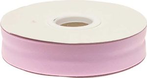 20m Schrägband PolyBaumwolle unifarben 20mm breit gefalzt Einfassband Farbwahl, Farbe:babyrosa