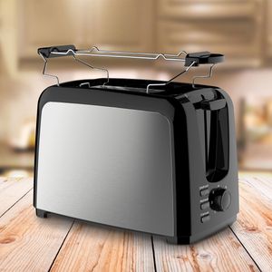 Deski Toaster mit Aufsatz 750 Watt Edelstahl Schwarz