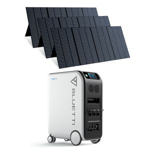 BLUETTI EP500 Stromerzeuger mit 3 x Solarpanel 350 W, Mobiler Stromspeicher Solar Generator, Erweiterbare Haushalts-Batterie für Notstrom-Ausfälle