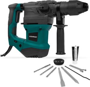 Vonroc Bohrhammer Abbruchhammer 1800W - Hammerbohren [6 Joule], Meißeln