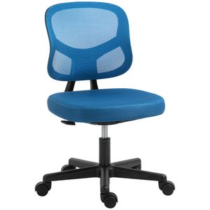 Vinsetto Mesh Bürostuhl Schreibtischstuhl Stuhl 360° drehbar Höhenverstellbar Blau 52 x 54 x 74-84 cm
