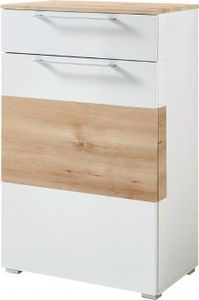 RENO Schuhschrank Garderobenschrank Schuhregal Garderobe Weiß/Buche