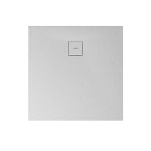 Duschwanne Mineralguss BREUER Modern Line Q72 Steinoptik weiß 100 x 100 cm
