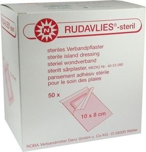 NOBA Rudavlies sterilné náplasti na rany 50 kusov 10 cm x 8 cm