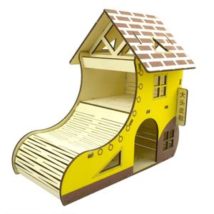 Hamsterhaus, bissfest, zusammengebaut, Übung, Training, Hase, Hamster, Schlafbetten, Hausspielzeug für kleine Haustiere-Ö