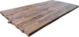 TPFLiving Tischplatte 220x100 cm recyceltes Teak natur