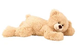 Teddybär liegend Hellbraun 60 cm flauschig Kuscheltier Teddy