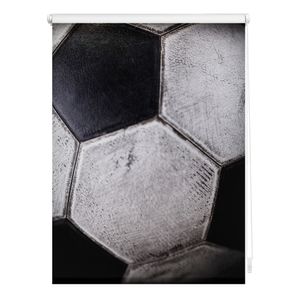 Lichtblick Rollo Klemmfix, ohne Bohren, Verdunkelung, Retro Fußball - Schwarz-Weiß 80 x 150 cm (B x L)