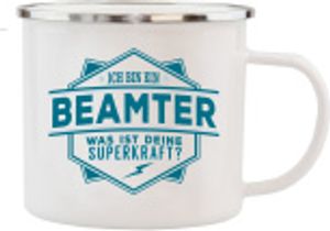 Echter Kerl Emaille Kaffeetasse Kaffeebecher  Beamten