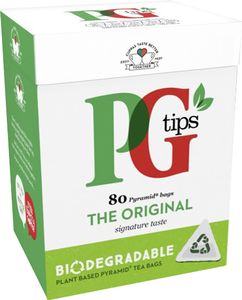 PG Tips Tee 80 Pyramidenbeutel Schwarzer Tee, English GB