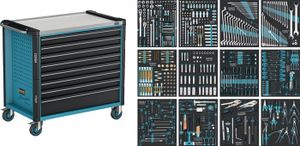 Wkz.wagen 179NXXL-8D/619 B1133xT642xH1020mm 1000kg 8 Schubl.616-tlg.Stahlbl.HAZE 179NXXL-8D/619