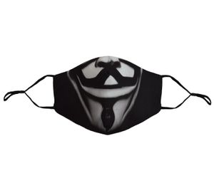 Alltagsmaske Stoffmaske Motiv Mund- Nasenschutz einstellbare Ohrbügel Waschbar Herren Damen verschiedene Designs, Modell wählen:AM-267 Vendetta