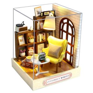 3D-Puzzle DIY holz Miniaturhaus Modellbausatz Puppenhaus Leseecken