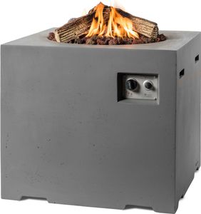 MANIA Feuertisch quadratisch Lounge & Dinning grau
