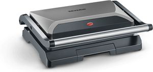 SEVERIN Kompakt-Multigrill () KG 2394 KG 2394 aus Edelstahl, graumetallicschwarz Kontaktgrill Klapptoaster Grillplatte Sandwich Maker