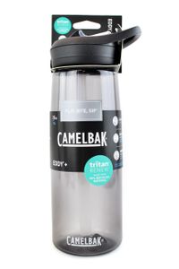 CAMELBAK Trinkflasche Eddy+, charcoal, Inhalt: 750ml, Tritan aus 50% recyceltem Kunststoff, BPA-frei, Farbe Grau