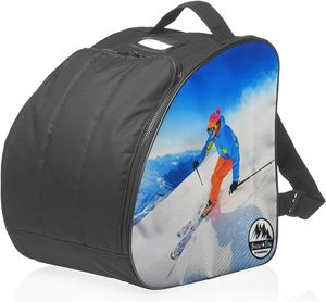BAMBINIWELT Kinder Skischuhtasche Skistiefeltasche integrierte Standfläche Wasserablaufloch Helm Skibrille Handschuhe (Modell 5)