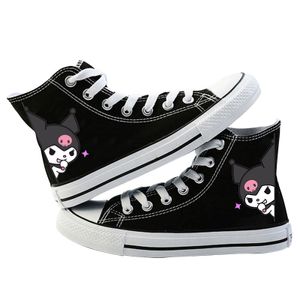 Anime Kuromi My Melody Sneakers Herren Damen High Top Canvas Schuhe Teenager Sportschuhe Schwarz#5 Gr.42